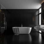 black bathroom