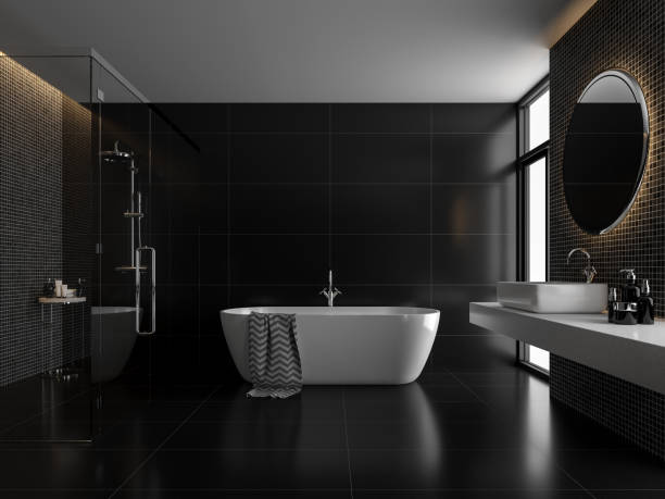 black bathroom