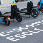 E-scooter on-road parking bay in London