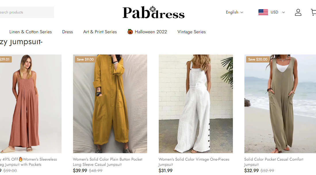 Pabdress.com is online shopping brand